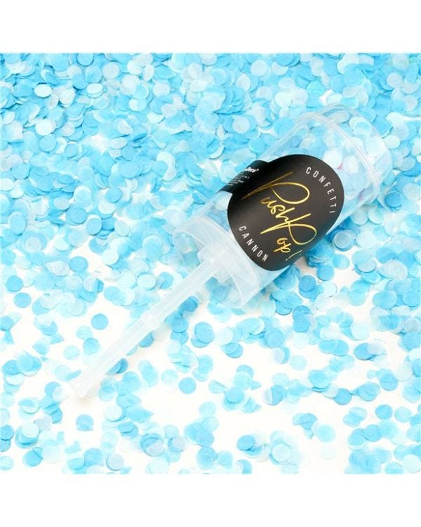 Blue Confetti Push Pop