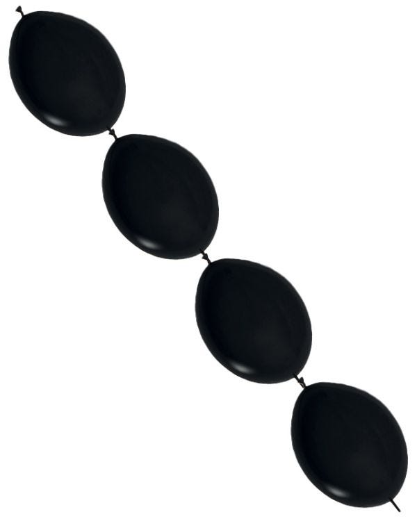 Link-o-Loon Black Balloons - 12&quot; Latex (50pk)