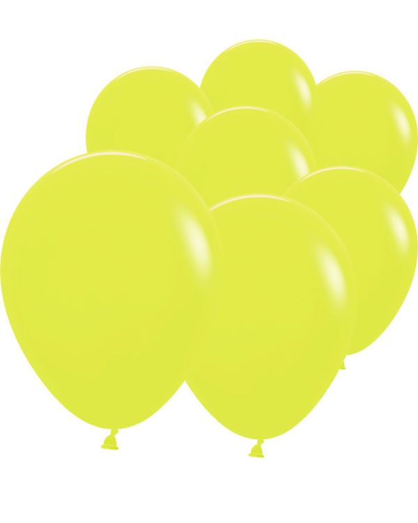 Neon Yellow Mini Balloons - 5&quot; Latex (100pk)