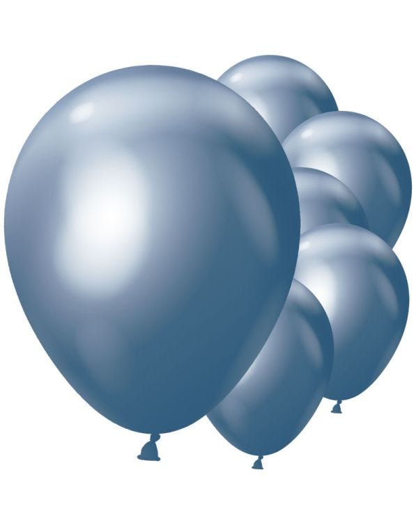 Mirror Navy Balloons - 12&quot; Latex (100pk)