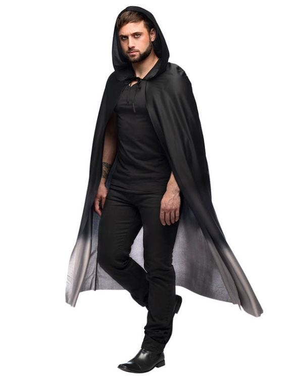 Black &amp; Grey Cape - 170cm
