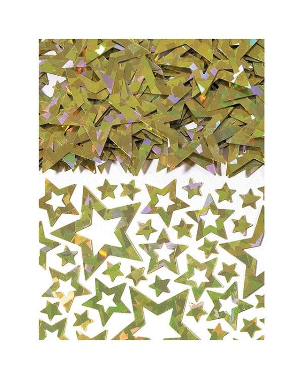 Holographic Gold Star Foil Confetti (14g)