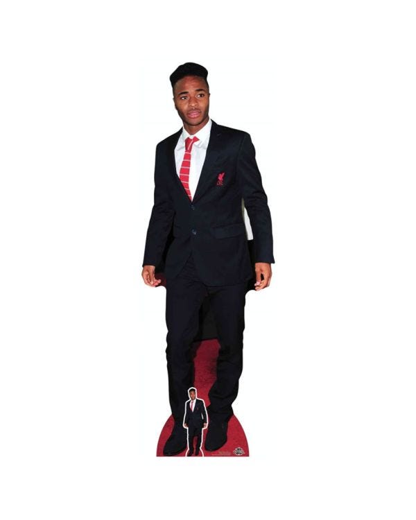 Life Size Raheem Sterling Suit Cardboard Cutout - 172cm x 58cm