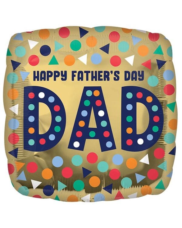 Happy Father&#039;s Day Gold Balloon - 18&quot; Foil