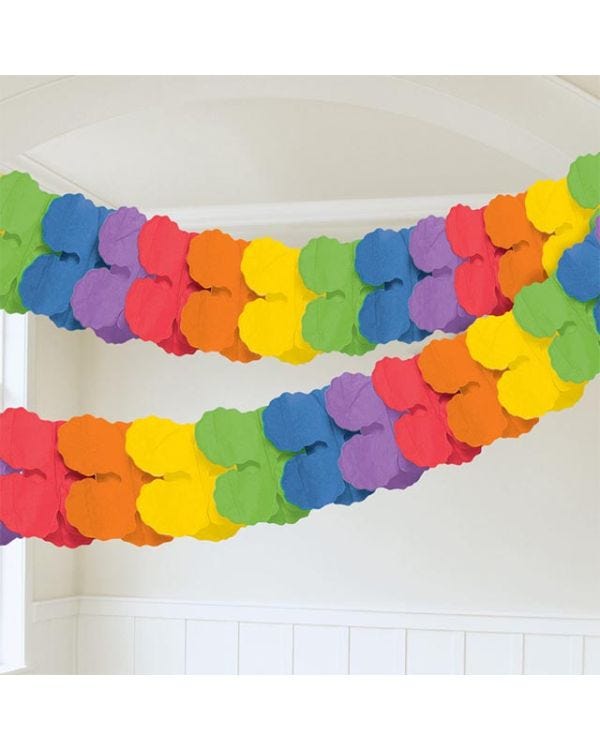 Multi Coloured Paper Garland - 3.6m