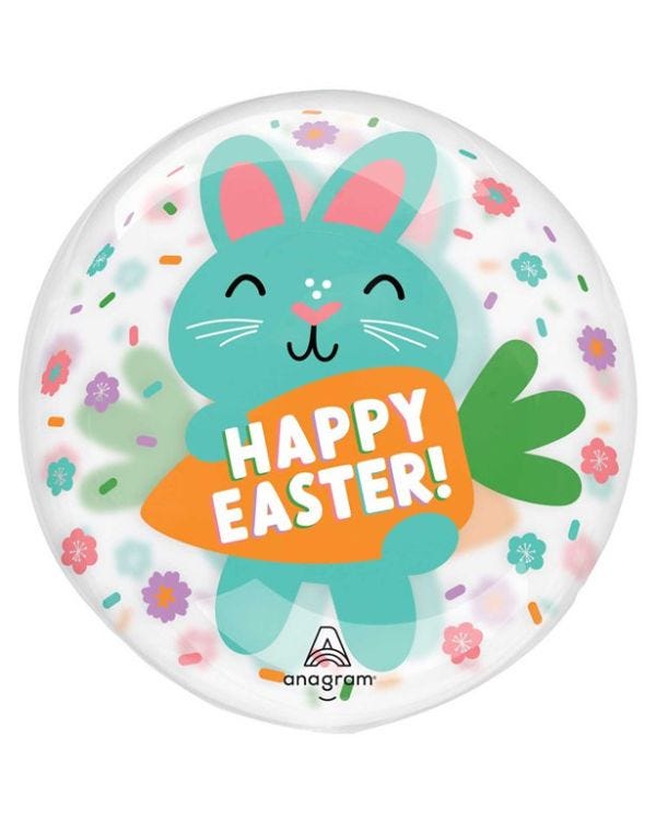 Easter Bunny Clearz Balloon - 18&quot;
