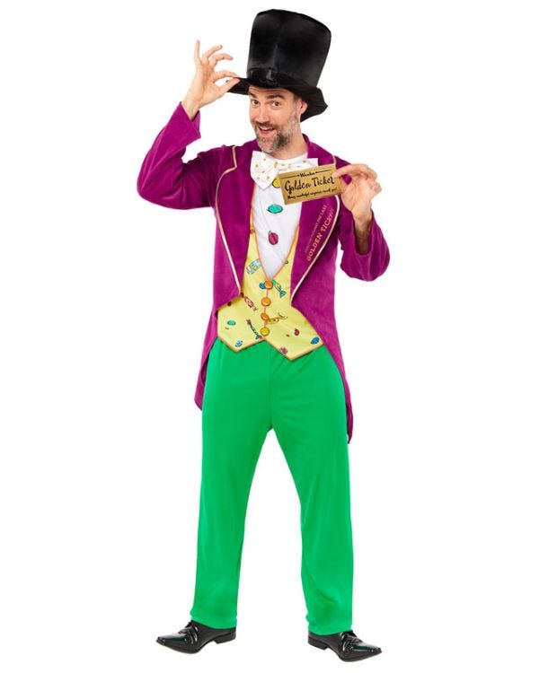 Roald Dahl Willy Wonka - Adult Costume