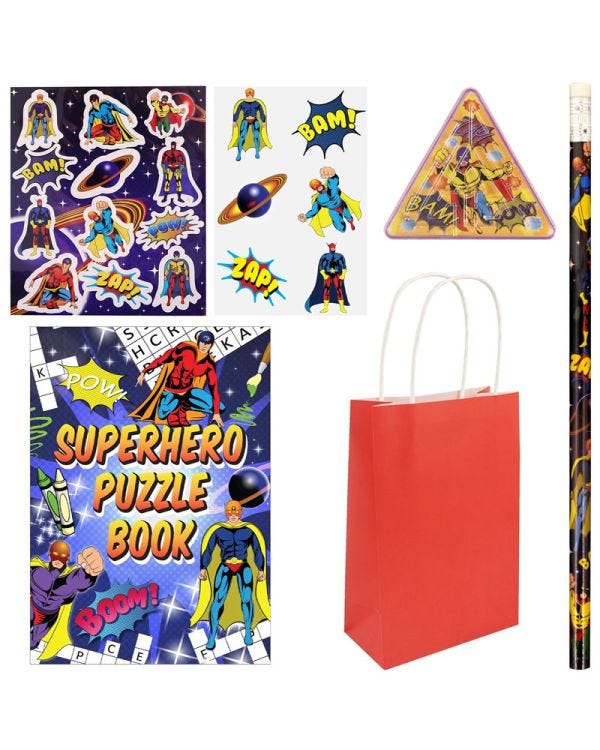 Super Hero Pre-Filled Party Bag Sweet Free