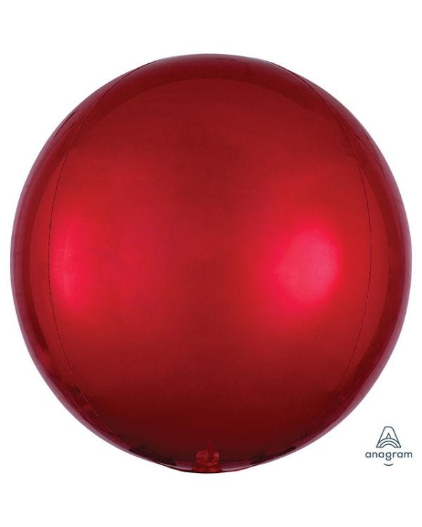 Red Orbz Balloon - 16&quot; Foil - Unpackaged