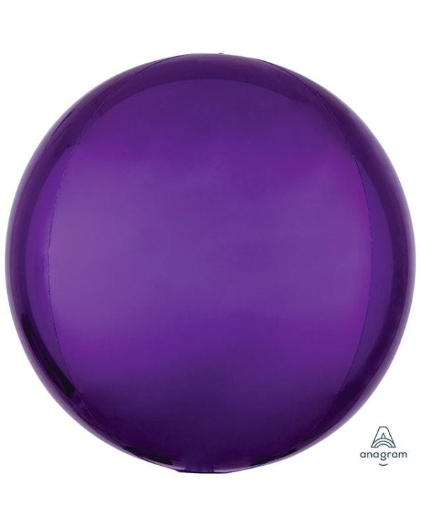 Purple Orbz Balloon - 16&quot; Foil - Unpackaged