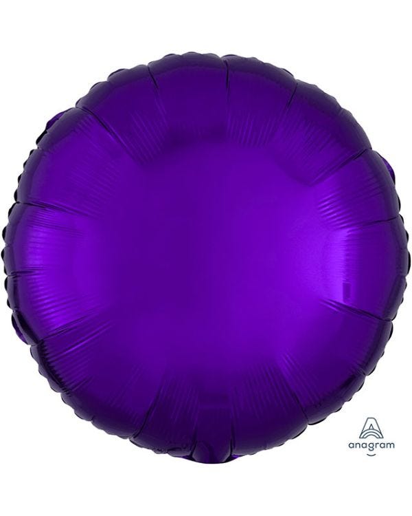 Metallic Purple Round Balloon - 18&quot; Foil - Unpackaged