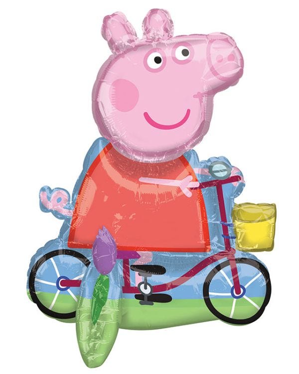 Peppa Pig Airfill Sitter Balloon - 22&quot; Foil