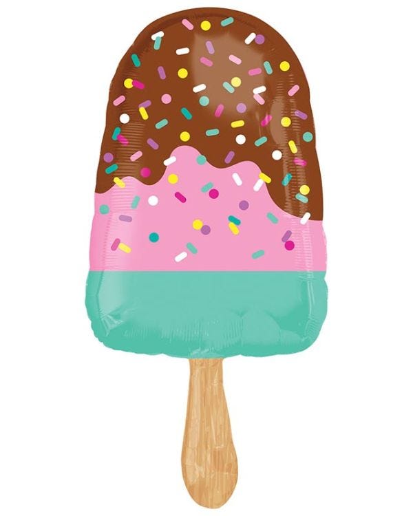 Ice Cream Lolly Supershape Balloon - 17&quot; x 35&quot; Foil