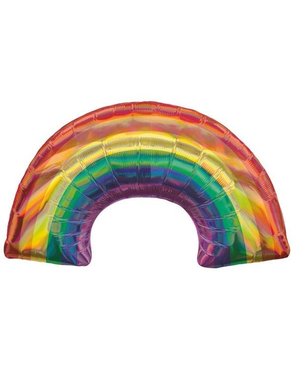 Iridescent Rainbow Supershape Balloon - 32&quot; x 19&quot; Foil