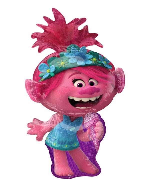 Trolls World Tour Poppy Supershape Balloon - 22&quot; x 37&quot; Foil