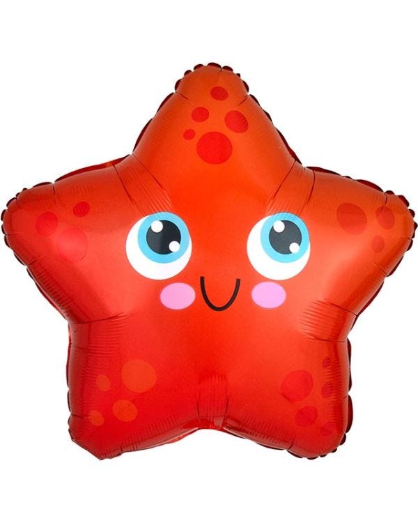 Star Fish Shaped Balloon - 17&quot; Foil