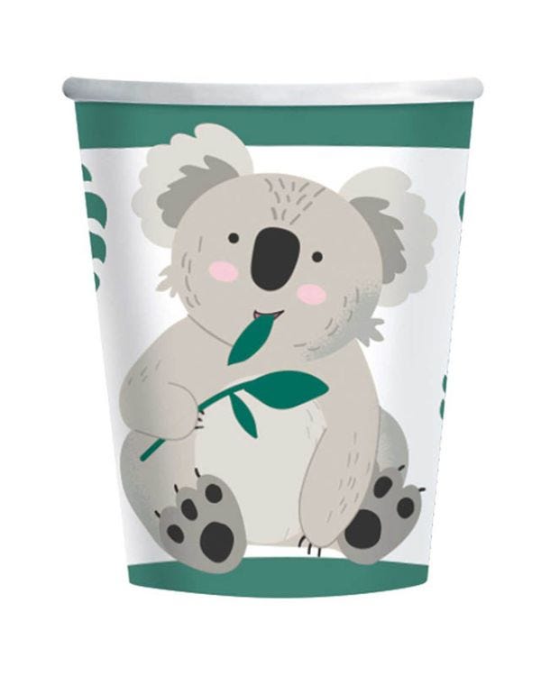Get Wild Koala Paper Cups - 250ml (8pk)