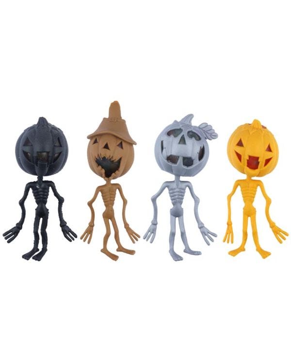 Squeezy Pumpkin Skeletons - Assorted