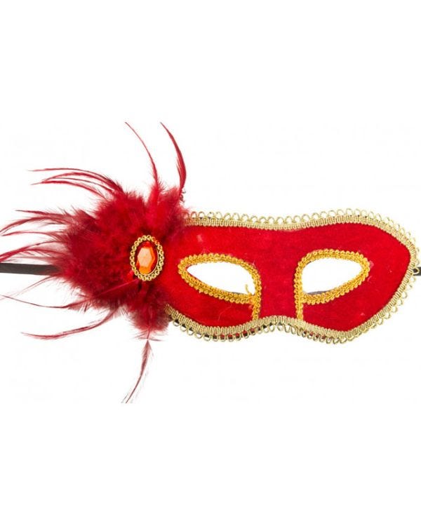 Red and Gold Masquerade Mask