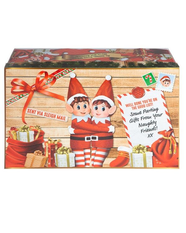 Naughty Elf Christmas Eve Box - 21 x 32 x 11cm