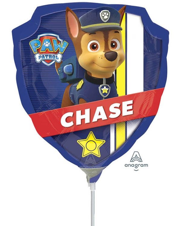 Paw Patrol Chase Badge Mini Air-fill (Uninflated)