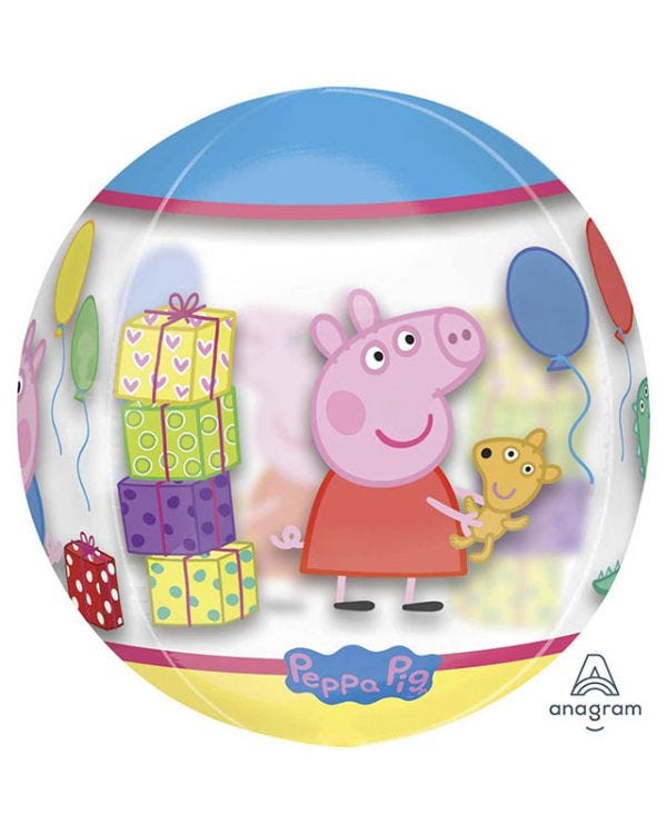 Peppa Pig Clear Orbz Foil Balloon - 15&quot;