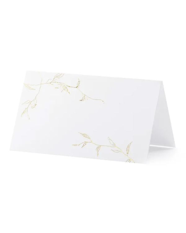 Metallic Gold Branches Place Cards - 9.5cm x 5.5cm (10pk)