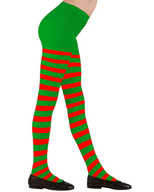 Green &amp; Red Tights - 4-6 Years