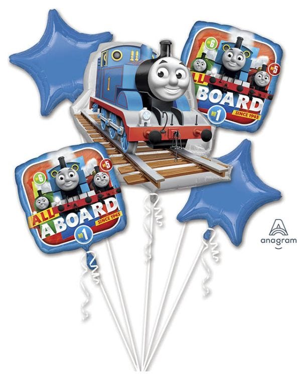 Thomas The Tank Engine Foil Balloon Bouquet (5pcs)