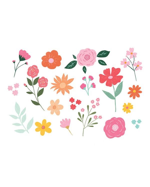 Floral Mix Tattoos (18pk)