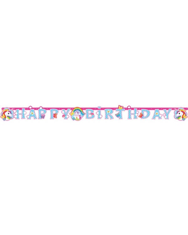 Unicorn Paper Letter Banner - 1.8m