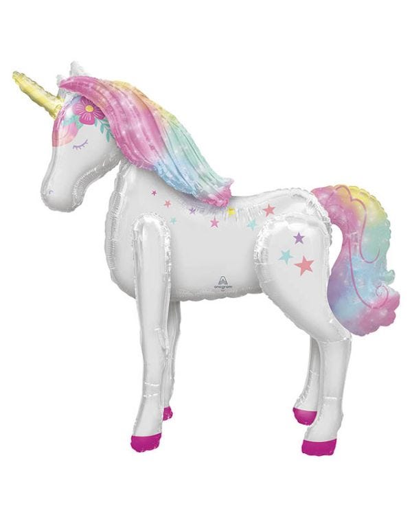 Enchanted Unicorn Airwalker Balloon - 46&quot; Foil