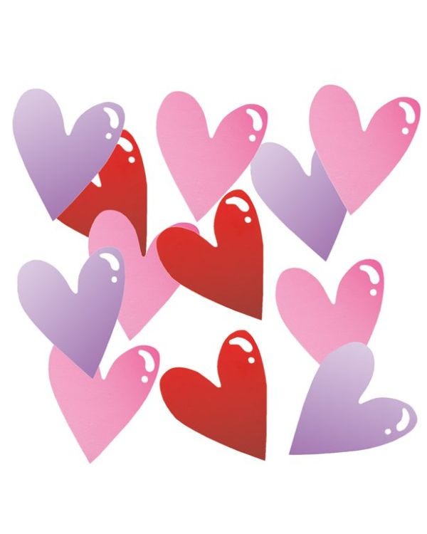 Sparkling Hearts Jumbo Confetti (14g pack)