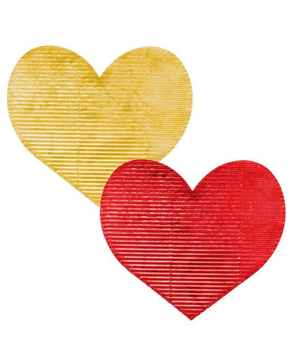 Corrugated Foil Hearts (20pk)
