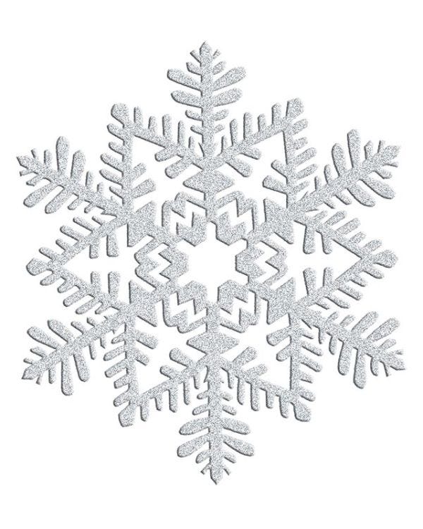 Silver Sparkling snowflake - 16cm