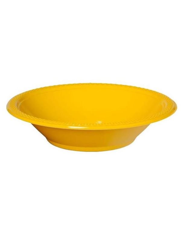 Yellow Plastic Bowls - 355ml (20pk)