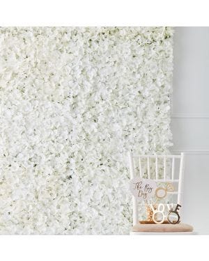 White Flower Wall Backdrop Tile - 63cm x 45cm