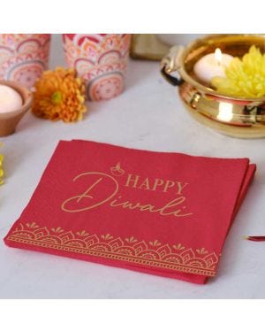Happy Diwali Paper Napkins - 33cm (16pk)