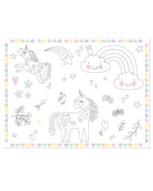 Unicorns &amp; Rainbows Colour-In Placemats (6pk)