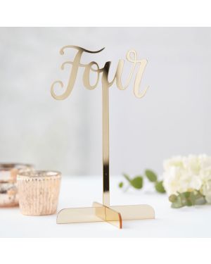 Gold Acrylic Table Numbers 1-12 (12pk)