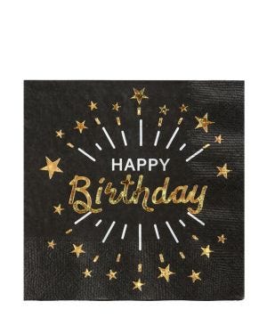 Sparkling Gold Napkins - 25cm (10pk)
