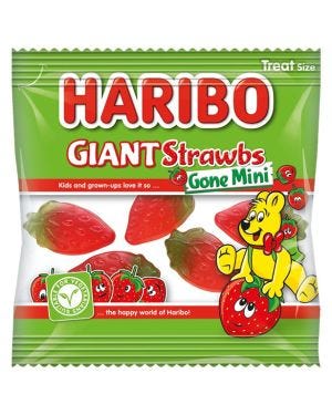 Haribo Giant Strawbs Gone Mini - 16g