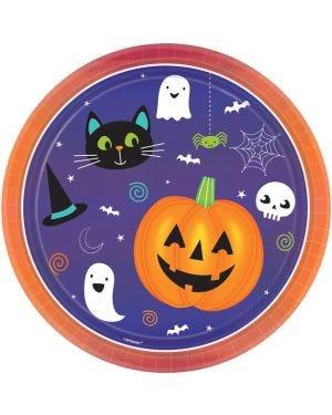Hallo-ween Friends Plates 23cm (8pk)