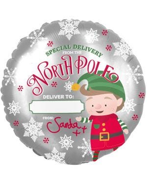 Elf Arrival Round Balloon - 18&quot; Foil