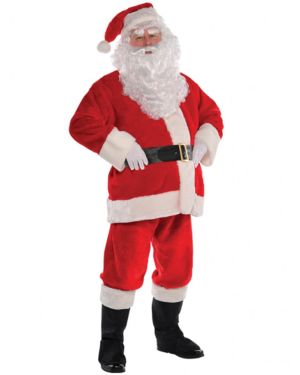 Plush Santa Suit - Adult Costume