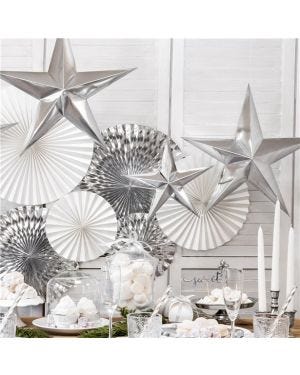 Silver Paper Star Decoration - 30cm