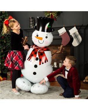 Snowman AirLoonz Balloon - 55&quot;