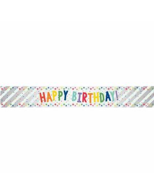 Happy Birthday Stars Foil Banner