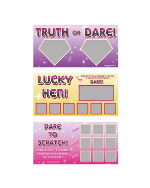 Hen Party Truth Or Dare Scratch Cards (3pk)