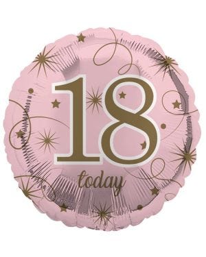 18th Pink Birthday Balloon - 18&quot; Foil